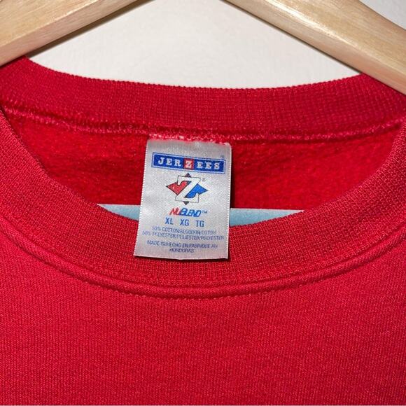 VTG Cat Lover Graphic Red Sweatshirt - Picture 4 of 4